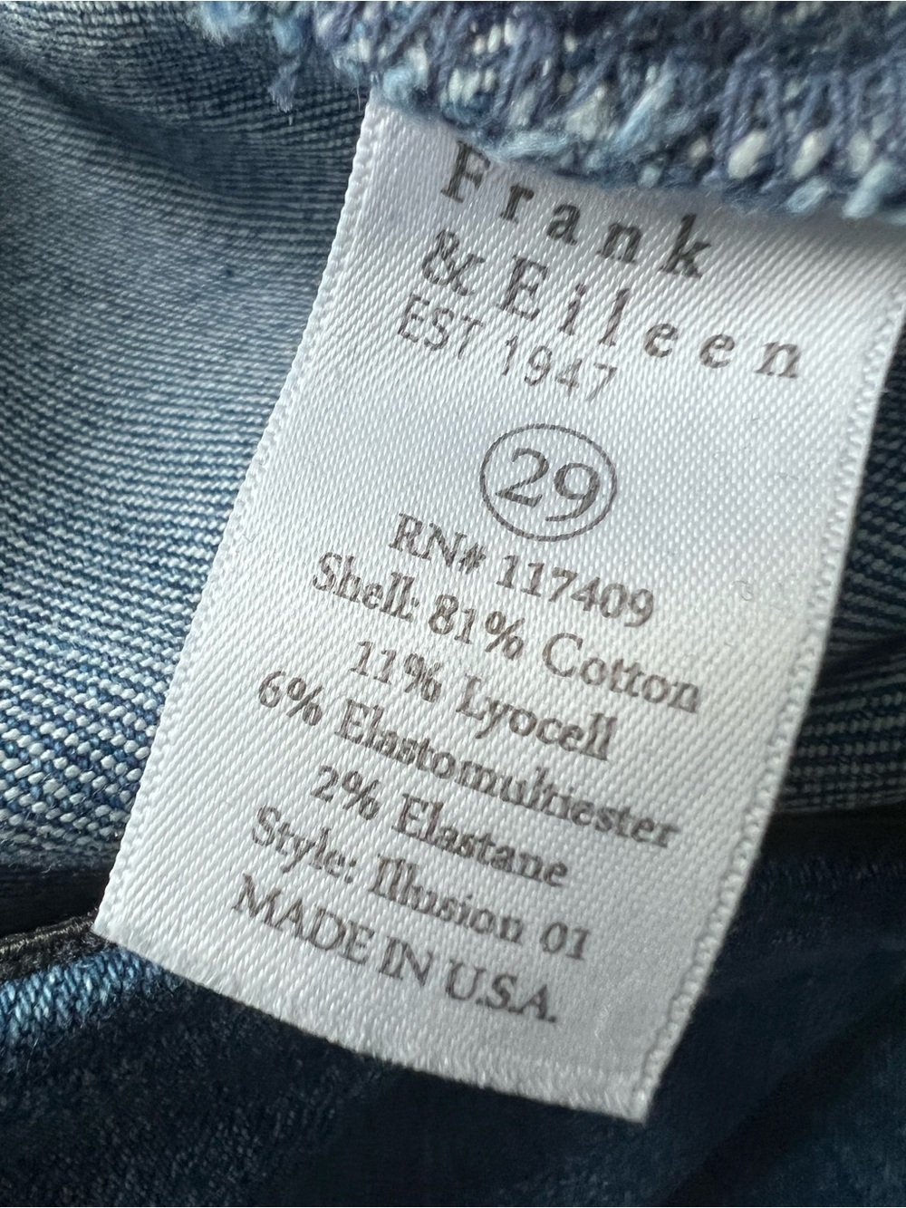 Frank And Eileen Derry Illusion Jeans Pull On Raw Hem Ankle - Picture 8 of 11